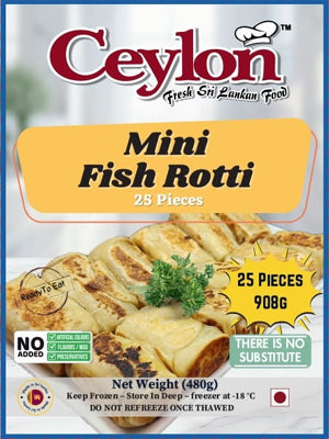 Open Fish Rotti CEYLON 25PCS (908g) MINI FISH ROTTI X 12 | Australasian Foods