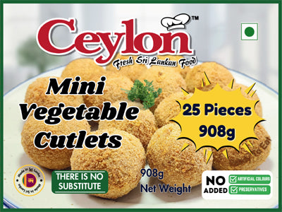 CEYLON 25PCS (908g) MINI VEGI CUTLETS X 12