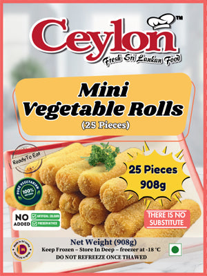 CEYLON 25PCS (908g) MINI VEGI CHINESE (PAN) ROLLS X 12