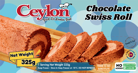 CEYLON 325g X 25 CHOCOLATE SWISS ROLL