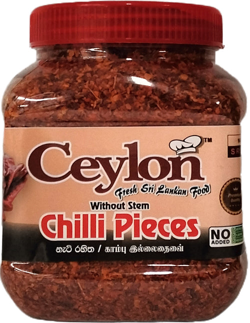 CEYLON 400g CHILLI PIECES (WITHOUT STEM) BOTTLE