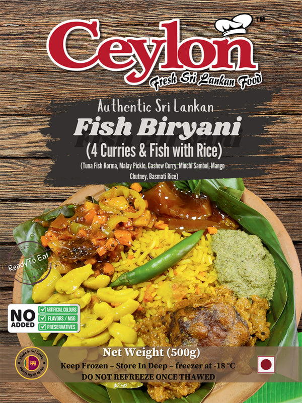 CEYLON 500g FISH BIRIYANI WRAPPED IN BANANA LEAF