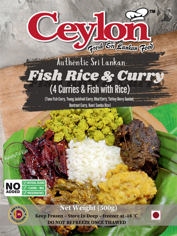 CEYLON 500g FISH RICE AND CURRY WRAPPED IN BANANA LEAF