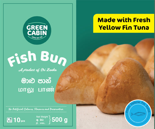 GREEN CABIN 10PCS (500g - 50g/BUN)  X 12 FISH BUN MADE WITH FRESH TUNA RETAIL PACKS