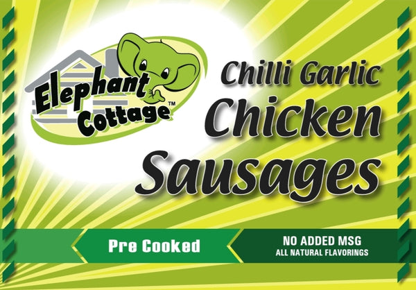 ELEPHANT COTTAGE CHILLI GARLIC CHICKEN 380g X 30 SAUSAGES