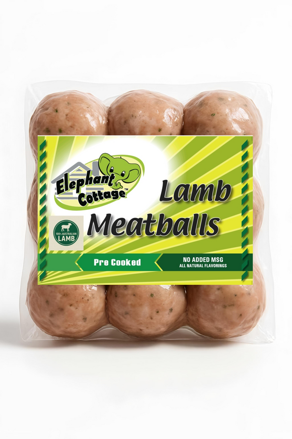 ELEPHANT COTTAGE LAMB MEATBALLS 330g X 30