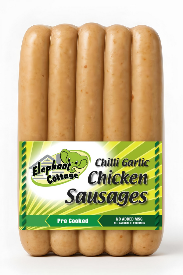 ELEPHANT COTTAGE CHILLI GARLIC CHICKEN 380g X 30 SAUSAGES