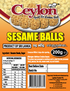 CEYLON 200g SESAME BALLS