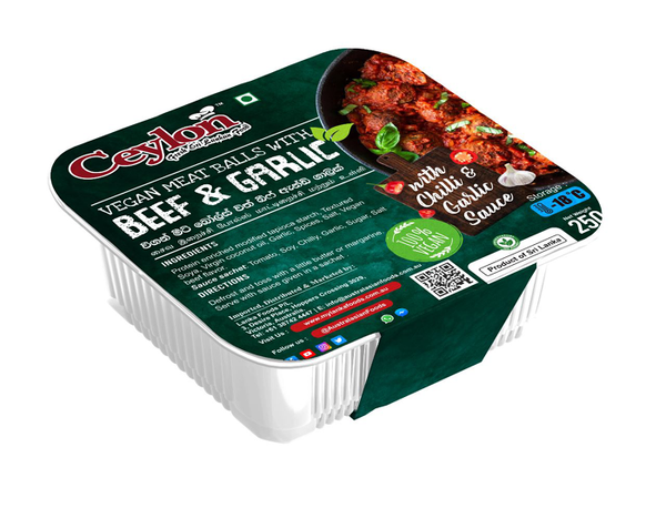 CEYLON 250g VEGAN MEAT BALLS WITH BEEF & GARLIC