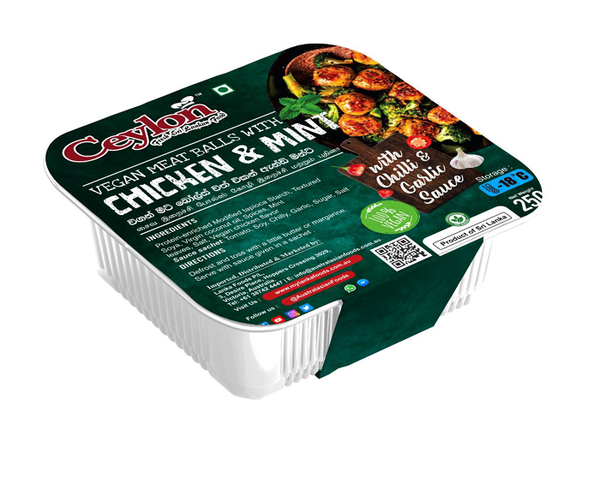 CEYLON 250g VEGAN MEAT BALLS WITH CHICKEN & MINT