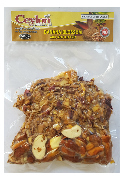 CEYLON KESEL MUWA & KOS ETA MIX (BANANA BLOSSOM WITH JACKSEEDS) COOKING PIECES 340g X 24