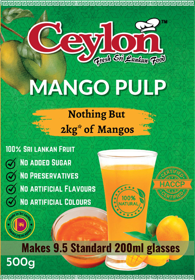 CEYLON 500g MANGO FRUIT PULP (FROZEN)