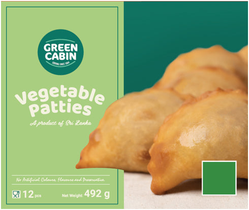 GREEN CABIN 12PCS (408g - 34g/PATTIES)  X 12 VEGETABLE PATTIES RETAIL PACKS